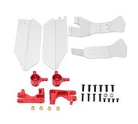 Conjunto de armadura de chasis RC Kit de actualización de aleación de aluminio de acero inoxidable premium para camión corto Slash 4WD Protección y durabilidad mejoradas (Red)