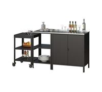 Conjunto de armario exterior bolognano - negro mate [casa.pro]