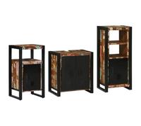 Conjunto de Armarios de Baño Estilo Industrial con Acabado Texturizado y Diseño Rectangular Elegante para Almacenamiento Práctico y Montaje en Pared