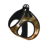 Conjunto de arnés de verano para perro con estampado de palmeras tropicales y puesta de sol con correa, ajustable y reflectante, arnés de chaleco para mascotas