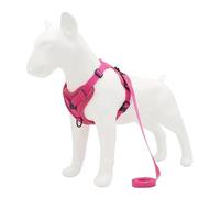 Conjunto de arnés y Correa, Accesorios for Mascotas, arnés for Perros pequeños, Bulldog, Pug, Pitbull, Collar Pectoral for Cachorros (Color : Rose Red, Size : M)