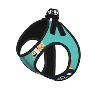Conjunto de arnés y Correa Let's Go Travel Print para Perros, Chaleco Reflectante Ajustable con Cierre fácil para Perros y Gatos pequeños y medianos.