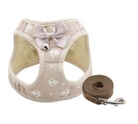 Conjunto de arnés y Correa para Gato con Ancla de Moda, Chaleco con Correa Ajustable para el Pecho con Correa para Caminar con Lazo y Cinta de Campana (Amarillo S)