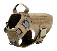 Conjunto de arnés y Correa para Perro Grande, Chaleco para Caminar de Entrenamiento para Pastor Malinois, Conjunto de arnés y Collar para Perro (arnés marrón S)
