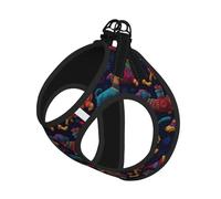 Conjunto de arnés y Correa para Perros con Estampado navideño de teckel, Chaleco Reflectante Ajustable para Perros y Gatos pequeños y medianos.