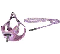 Conjunto de arnés y correa para perros de 15 m (rosa) - DOGNESS