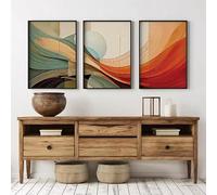 Conjunto de arte de pared, tríptico, pósteres geniales para decorar encima de la cama, decoración de pared, decoración de habitación, póster estético (50x70cm (20x28in) x3/Sin marco)