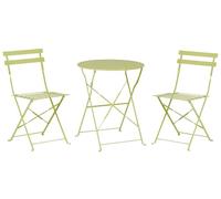 Conjunto de balcón de Metal Verde Lima Mesa Redonda sillas de Acero Exterior Fiori