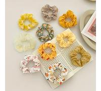 Conjunto De Banda De Goma Grande Para Niña, Cuerdas Para El Cabello Con Estampado De Flores, Diadema Elástica, Tocado Para Niña, Accesorios Para El Cabello Para Mujer