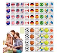 Conjunto de bandera nacional Mahjong - Azulejos de 24 mm y juego de 65 piezas (1 unidad) Seaside Escape Game | Entretenimiento portátil de viaje, a juego con banderas del mundo, diversión