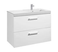 Roca Conjunto de baño Unik Prisma 90 cm Blanco brillo – 2 cajones, con toallero, sin patas