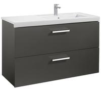 Conjunto de Baño con Lavabo a la Derecha de 110 cm Colección Prisma Blanco Brillo Roca - Sin toallero / Sin conjunto de patas / Sin caja organizadora + Sin caja organizadora + Sin set de 2 colgadores