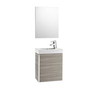 Conjunto de baño con un agujero para grifería de 45 cm de color arena Mini Roca