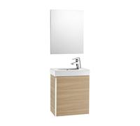 Conjunto de baño con un agujero para grifería de 45 cm de color roble Mini Roca