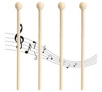 Conjunto de baquetas para percusión y mazos de instrumentos: incluye 4 baquetas para percusión, campanas de marimba, bloque de xilófono y carillón, para músicos de nivel intermedio y avanzado