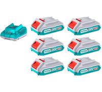 Conjunto de batería y cargador TOTAL, 20 V Li-ion, 2000 mAh, industrial TFBCLI2062