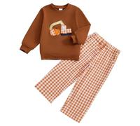 Conjunto de bebé niño de 2 piezas niño niño jogging conjuntos sudaderas de manga larga pantalones cintura elástica conjunto niño pieza