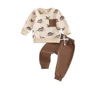 Conjunto de bebé niño de 2 piezas para niño y jogging conjuntos, sudaderas de manga larga, pantalones de cintura elástica, conjuntos de bebé niño conjunto de chándal para niño bebe Sweat