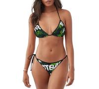 Conjunto de Bikini de fútbol para Mujer, Traje de baño de Dos Piezas con ti