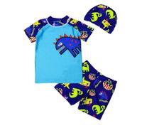 Conjunto De Bikini NiñA 2/3 Piezas DiseñO Tropical BañAdor Dos con Falda Braga Bikinis Y Pantalones Corta Cuello Halter NatacióN Infantil Traje BañO NiñOs
