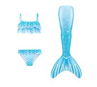 Conjunto De Bikini NiñA 2/3 Piezas Lindo con Print Falda Adolescente Top BañAdor Estampado Tropical NatacióN Infantil Tallas 3 A 15 AñOs