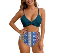 Conjunto de Bikini para Mujer Bañador Cintura Alta Conjunto Separado Separado Reunidor con Ropa de Baño Mujer