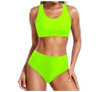 Conjunto De Bikini para Mujer con Control De Abdomen Y S Traje Baño Copa F Bikinis Tallas Grandes Triangulo Trajes Baño Cómodos con Tirantes Ajustables, Ropa Playa Deportiva