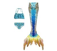 Conjunto de Bikini para Niñas 3 Piezas Traje de Baño de Floral para Niños Tankini con Volantes y Falda 4-13 Años