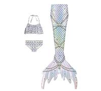 Conjunto de Bikini para Niñas 3 Piezas Traje de Baño de Floral para Niños Tankini con Volantes y Falda 4-13 Años