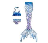 Conjunto de Bikini para Niñas 3 Piezas Traje de Baño de Floral para Niños Tankini con Volantes y Falda 4-13 Años