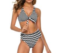 Conjunto de Bikini Twin and Peaks para Mujer de Black Lodge, Traje de baño de 2 Piezas con Cordones