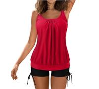 Conjunto De Bikini Vikinis para Mujeres Push Up Bañador Tanga Mujer Biquini Bikinis Mujer Dos Piezas Elegante 2 Piezas Tankini Playa Verano Natacion Bañador Rojo 4XL