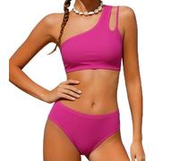 Conjunto de Bikinis Niña 2 Piezas Borde Contraste Tankini Traje de Baño Niñas Deportivos Bañador Verano para Natación Playa Surf Ropa deBaño Chica con Top Braguita