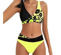 Conjunto De Bikinis para Mujer Brasileño Vientre Plano Cintura Alta Basic Tankinis Set Bohemio Bañadores Cuello En V Push Up Traje De Baño Dos Piezas Biquini Viajes Bikini Sets 2025