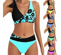 Conjunto De Bikinis para Mujer Brasileño Vientre Plano Cintura Alta Basic Tankinis Set Bohemio Bañadores Cuello En V Push Up Traje De Baño Dos Piezas Biquini Viajes Bikini Sets 2025