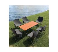 Conjunto de bistró Plegable, mesas y sillas Plegables, Mesa Baja Enrollable y Ligera, for Exteriores, Arena, Picnic, Fiestas y Patios.(Orange)