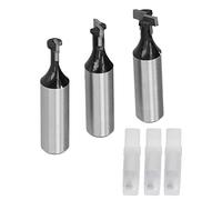 Conjunto de bits de enrutador de ojo de cerradura T Diámetro de la cuchilla del cortador de la risa de la ranura Conveniente de 1/2 pulgada para los entusiastas de la carpintería