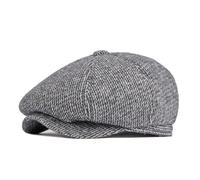Conjunto de boina y gorra plana clásica for hombre, de 55 a 60 cm, estilo vintage, resistente al agua, ajuste seguro, ideal for eventos urbanos al aire libre, resistente al viento, estilo retro de gán