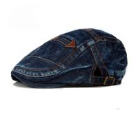 Conjunto de boina y gorra plana clásica for hombre, estilo vintage, resistente al agua, ajuste seguro, ideal for eventos urbanos al aire libre, resistente al viento, estilo retro de gánster.(Dark Blue