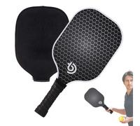 Conjunto de bola de encurtido de fibra de carbono: paleta y bola de carbono ultra ligero premium | Kit de pelota de pepinillos al aire libre para todo el clima con agarre acolchado | Superficie durade