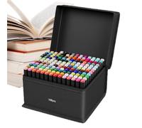 Conjunto de bolígrafos de arte: bolígrafos no tóxicos de doble extremo, herramientas para colorear | Gran capacidad 168 surtido de color con pincel y puntas de puntos, artesanía creativa para estudian