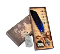 Conjunto De Bolígrafos Vintage - Quill Dip Ink Writer, Herramienta De Guión Suave De Secado Rápido | Caligrafía Decorativa Dibujo en Regalo Para Registro Oficina En Casa Escuela Cumpleaños Navidad