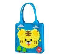 Conjunto de bolsas de colores para niños, kit de costura colorido, 8,27 x 14,17 pulgadas de dibujos animados, suministros de yarn ligeros, artesanía creativa para el hogar, escuela, uso diario