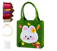 Conjunto de bolsas de fieltro para niños, kit de costura colorido, 8,27 x 14,17 pulgadas de dibujos animados, fácil yarn Board for Home, School and Daily Use
