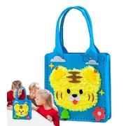 Conjunto de bolsas de fieltro para niños, kit de costura colorido, 8,27 x 14,17 pulgadas de dibujos animados, fácil yarn Board for Home, School and Daily Use