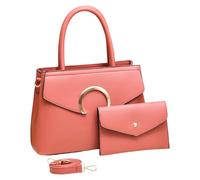 Conjunto De Bolso Hombro para Mujer 2 Piezas con PU Texturizado Y Correa Cruzada Ajustable para Desplazamientos Y Ocio Elegante Trabajo