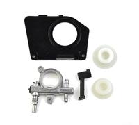 Conjunto de bomba de aceite de motosierra 25 cc 2500 que incluye tornillo sin fin de engranaje de cubierta y boquilla inyectora para mantenimiento y reparación
