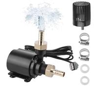 Conjunto de bomba de agua USB de rosca externa, bombas sumergibles 500L/H 4W, bomba de acuario USB, pequeña bomba de fuente con cable de 1,5 m, 2 boquillas de latón, mini bomba de agua
