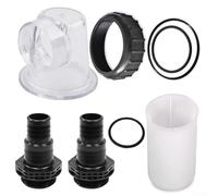 Conjunto de bomba de filtro, para bomba de circulación SPS25 SPS75 SPS50 SPS100, kit de repuesto ABS de 8 piezas con tapa transparente de prefiltro, sellos de junta tórica de tamiz de succión y