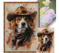 Conjunto de bordado de vaquero 40 x 60 cm, kit DIY 11 CT para decoración de hogar y ocio creativo